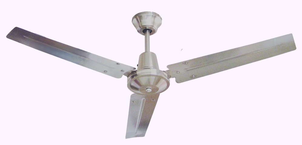 Globelink 1200mm 3 Blade Brushed Chrome Ceiling Fan Brand Venti Model Bora Colour Hang Sure Ball Joint Fixing Making It Suitable