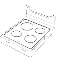 *Westinghouse Apollo WLE646WA Ceramic Top Glass Hob Assembly