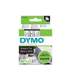 Dymo D1 Label Cartridge 9mmx7m Black/Clear