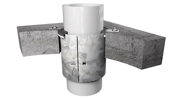 Drop-in-fire-coallar-in-flat-slab-pvc-pipe-assive-fire-rated