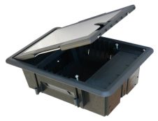 Gewiss Underfloor Outlet Box 10 Module S/Steel Lid