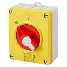 Gewiss Ctrl Switch Insul Encl Red Knob IP66/67/69 (E) 25A 4P
