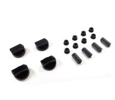 Universal Black Oven Knob Knobs Kit + Reductions - 4 Pack