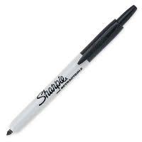 Sharpie Fine Tip Permanent Retractable Black Marker